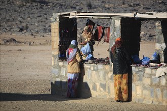 Souvenir seller at Jebel Shams, Oman, Asia