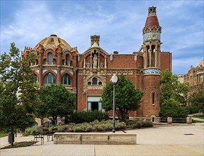 Historic hospital complex of the Hospital de la Santa Creu i Sant Pau, Barcelona, Catalonia, Spain,