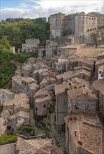 Medieval hill town of Sorano, Tuscany, Italy, Europe