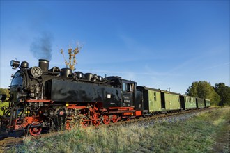 For the annual line birthday of the Lößnitzgrundbahn, many special trains from different eras of