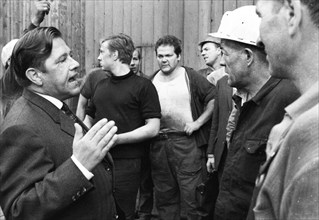 The spontaneous strike, here on 10 September 1969 by the miners of the Minister Stein colliery, was