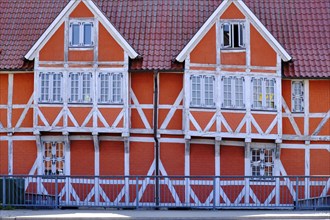 Concept and symbol image, concept of the half-timbered house, illustrated by the example of the