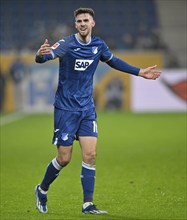 Anton Stach TSG 1899 Hoffenheim (16) Gesture Gesture PreZero Arena, Sinsheim, Baden-Württemberg,