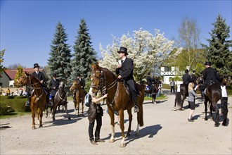 Every year at Easter there are about 5 processions in Lusatia, each with about 200 riders. The