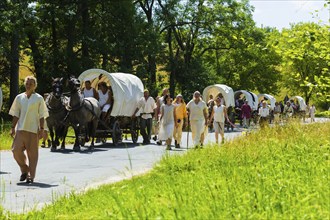 Settlers' train in Central Saxony