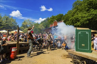 The Karl May Festival has been held every year since 1991 on a weekend in May in the Lössnitzgrund