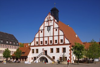 Grimma town hall. In the historic old town, the imposing Renaissance town hall stands out as the