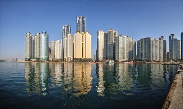 BUSAN, SOUTH KOREA, APRIL 13, 2017: Marine city expensive and prestigious residential area