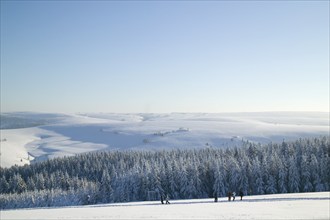 DEU Saxony Landscape near Hermsdorf in the Ore Mountains