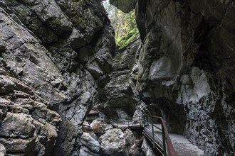 River Breitach and Breitachklamm gorge near Oberstdorf, Oberallgäu, Allgäu, Bavaria, Germany,