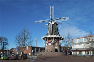 Mill Adam, windmill, Delfzijl, Deltziel, Eemsdelta, Groningen, Netherlands