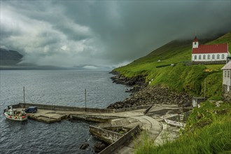 Kunoy Church, Kunoy, Faroe islands, Denmark, Europe