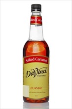 MINSK, BELARUS, APRIL 29, 2017, DaVinci Gourmet 1L Classic Caramel Flavoring Syrup isolated on