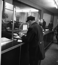 Unemployed at the Dortmund Labour Office in 1966, Germany, Europe