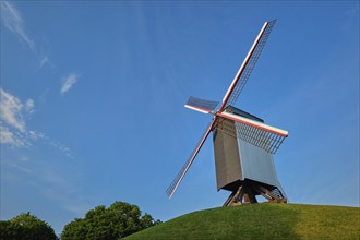 Sint-Janshuismolen Sint-Janshuis Mill windmill in Bruges, Belgium, Europe