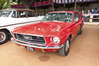 CHENNAI, INDIA, JULY 24:Ford Mustang (retro vintage car) on Heritage Car Rally 2011 of Madras