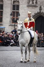 BRUGES, BELGIUM, MAY 17: Annual Procession of the Holy Blood on Ascension Day. Locals perform an