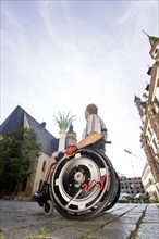 Wheelchair user in Leipzig