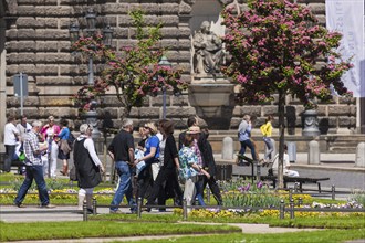 Tourists at the Dresden Theatre Square