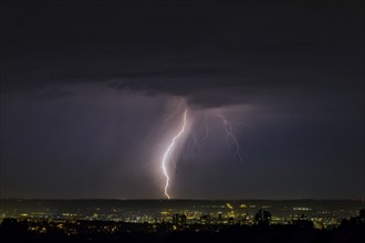 Summer thunderstorm over Dresden