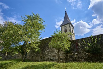 Church tower, Ossiach Abbey, Ossiach, Lake Ossiach, Carinthia, Austria, Europe