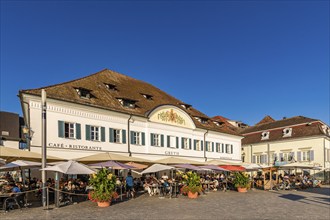 Restaurant Markthalle Greth on the lakeside promenade of Überlingen, Lake Constance,