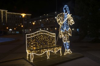 Telemannbank, world of lights, Ulrichplatz, Magdeburg, most extensive Christmas and winter lighting