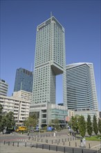 High-rise buildings in the business district, in the centre: Hotel Intercontinental, Emilii Plater,