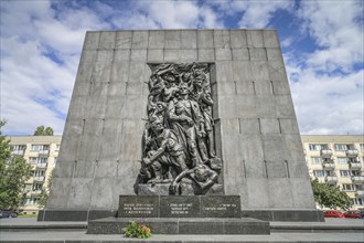 Monument to the Heroes of the Ghetto, Ludwika Zamenhofa, Warsaw, Mazovian Voivodeship, Poland,