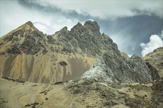 Mountain landscape in the Andean highlands, Alto de Ticlio, Peru, South America