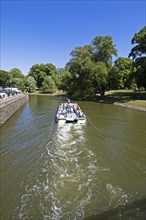 Sightseeing boat on a canal in Gothenburg, Västra Götalands län, Sweden, Europe