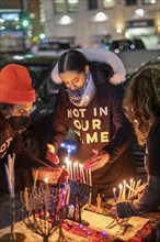 Detroit, Michigan USA, 7 December 2023, On the first night of Hanukkah, Jews for Ceasefire gathered