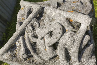 The Swedish grave, former mass grave of 300 Swedish cavalry soldiers, memorial, memorial stone,