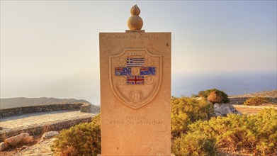 Memorial, Memorial Stone, Preveli, Orthodox Monastery, South Coast, Rethimnon Province, Crete,