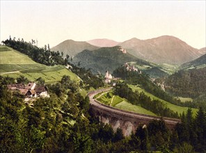 Semmering Railway, the Jägergraben, Styria, former Austro-Hungary, today Austria, c. 1890,