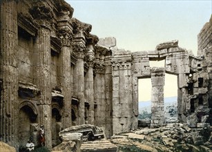 The Temple of Jupiter, Baalbek, Holy Land, Lebanon, c. 1890, Historic, digitally restored