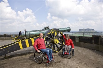 Wheelchair users at Königstein Fortress