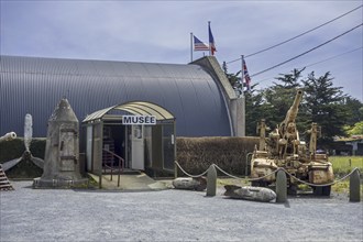 Entrance of the World War Two D-Day Omaha Museum at Vierville-sur-Mer, Calvados, Normandy, France,