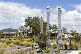 Maori-Totem, Rotorua, Neuseeland