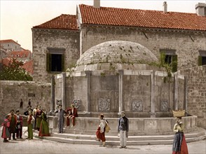 The Onofrio Fountain in Ragusa, today Dubrovnik, Dalmatia, today Croatia, c. 1890, Historic,