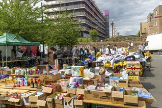 Street market traders and stalls, Deptford Market, London S8, England, UK