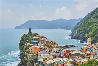 Vernazza village popular tourist destination in Cinque Terre National Park a UNESCO World Heritage