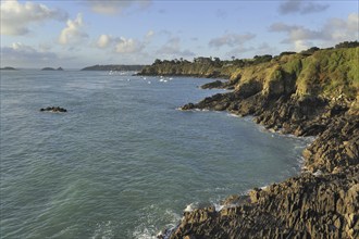 The rocky headlands at the Pointe du Grouin, Brittany, France, Europe