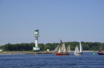 Europe, Germany, Schleswig Holstein, Kiel, Kiel Fjord, Baltic Sea, Friedrichsort Lighthouse,