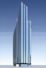 Three dimensional rendering of Modern high-rise building, AI generated