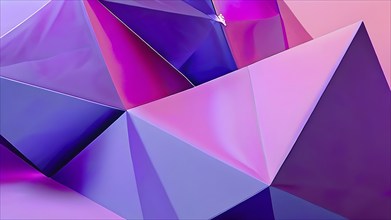 AI generated digital art canvas that comes alive with a fusion of geometric shapes in pink color