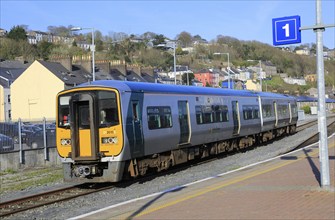 Local train at railway station, Cork, County Cork, Ireland, Irish Republic, Europe