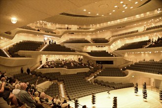 Europe, Germany, Hanseatic City of Hamburg, Elbe, Elbe Philharmonic Hall, Great Hall, Hamburg,