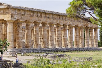 Paestum archaeological site and ruins, UNESCO World Heritage Site, in the province of Salerno.