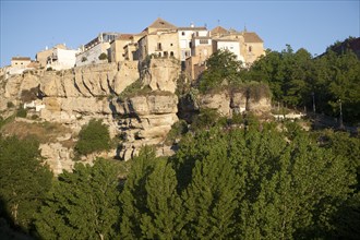 River Tajo limestone gorge cliffs, Alhama de Granada, Spain, Europe